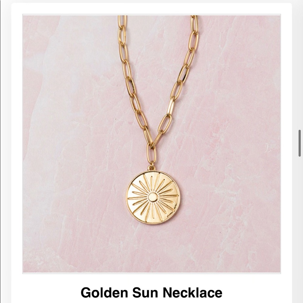 Tate And Zoey Golden sun necklace